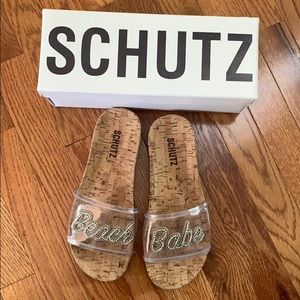 Schutz Beach Babe Sandal Slides 8.5